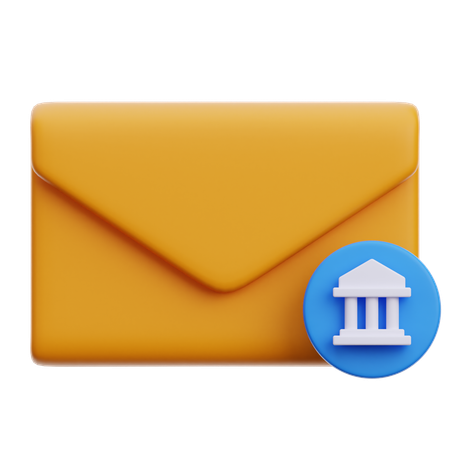 E-Mail der Bank  3D Icon