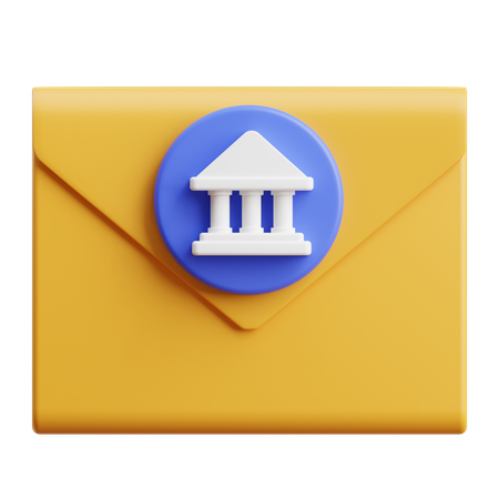 Bank Email  3D Icon