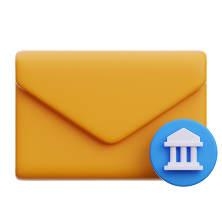 Bank Email  3D Icon