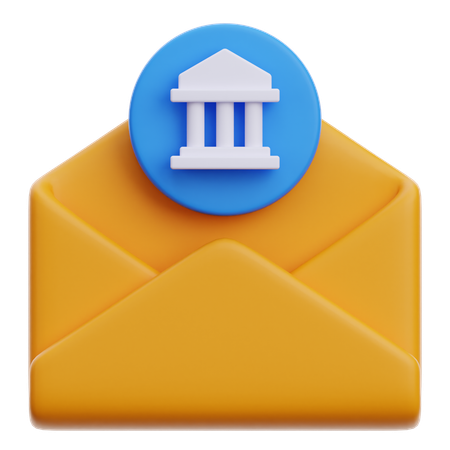 Bank Email  3D Icon