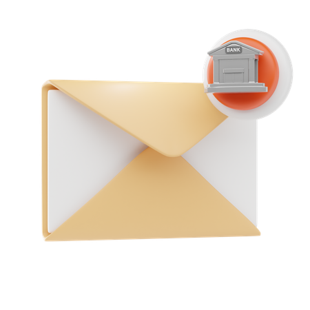 Bank Email  3D Icon