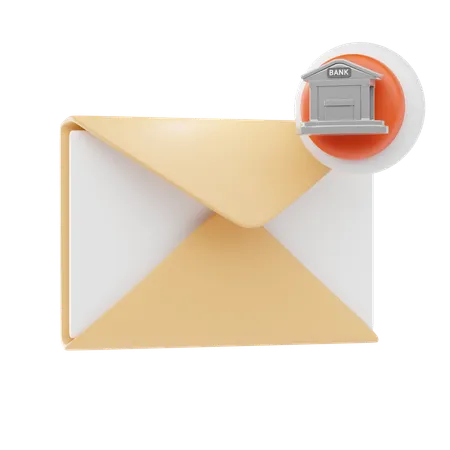 Bank Email  3D Icon