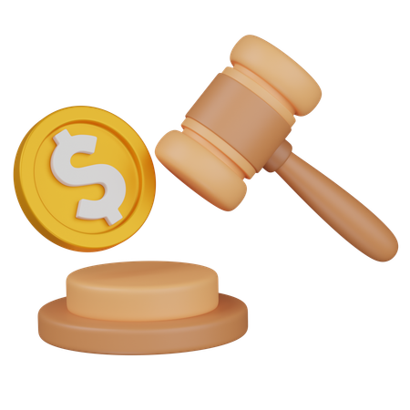 Bank gavel  3D Icon