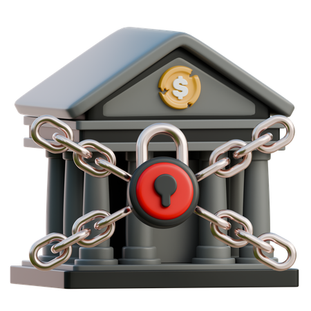 Bank geschlossen  3D Icon