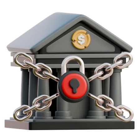 Bank geschlossen  3D Icon