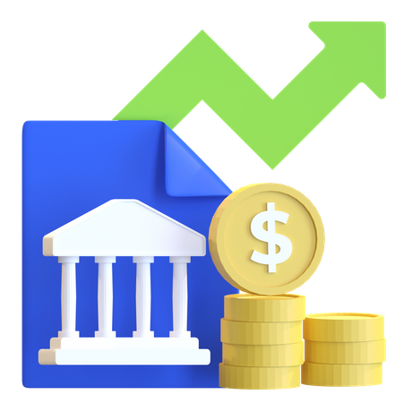 Bank Growth  3D Icon