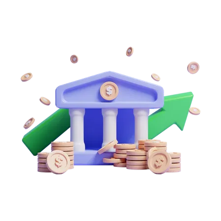 Bank Growth  3D Icon