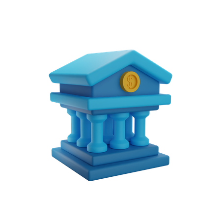 Bank Institution  3D Icon