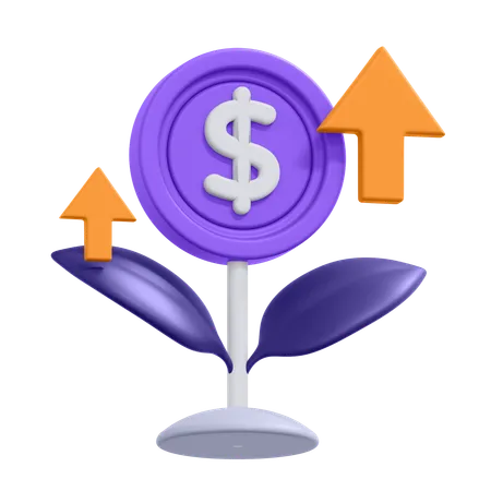 An Icon Of Bank Interest Increase In 3 D Format 3D Icon