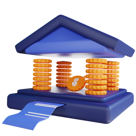 Bank Investment  3D Icon