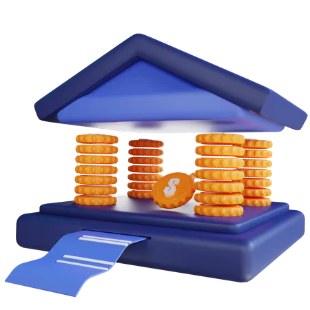 Bank Investment  3D Icon