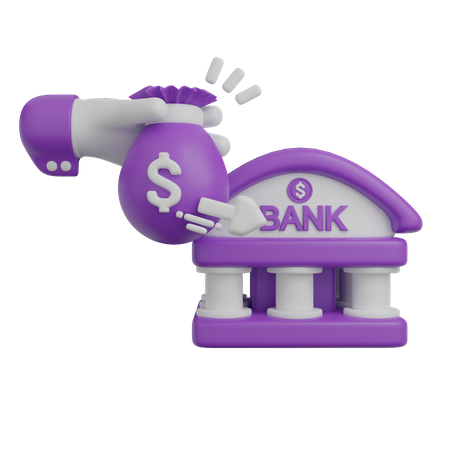 Bank Investment  3D Icon