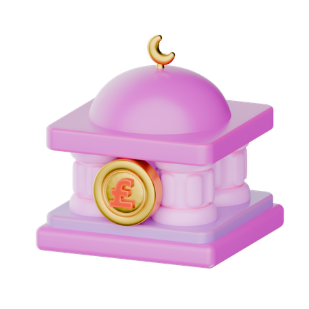 Bank Islamic Pound Sterling  3D Icon