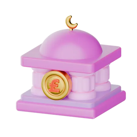 Bank Islamic Pound Sterling  3D Icon