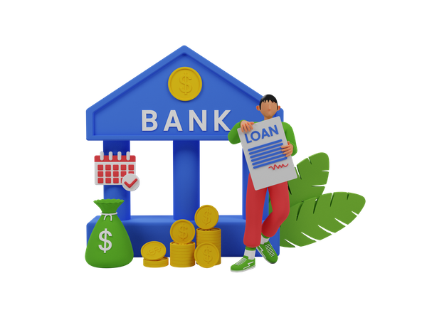 Bank loan  3D Icon