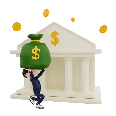 Bank Loan  3D Illustration