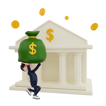 Bank Loan  3D Illustration