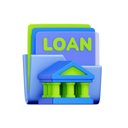 Bank Loan Documents  3D Icon