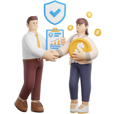 Bank Loan Insurance  3D Icon