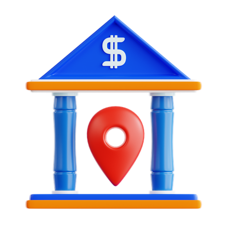 Bank Location  3D Icon