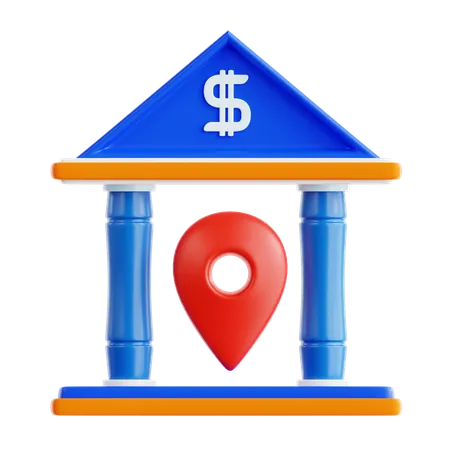 Bank Location  3D Icon