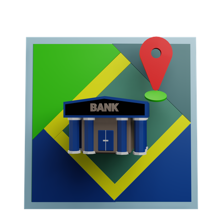 Bank Location  3D Icon