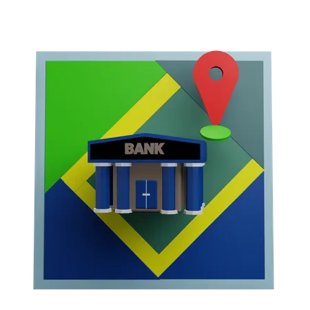 Bank Location  3D Icon