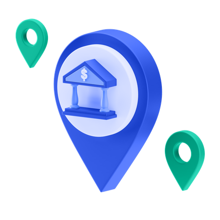 Bank Location  3D Icon