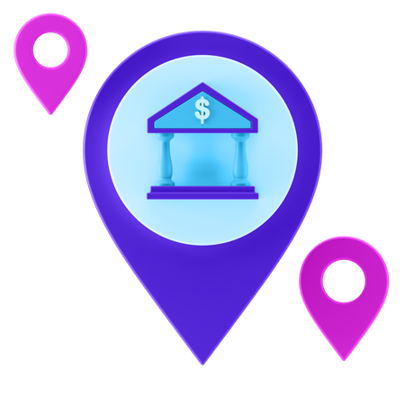 Bank Location  3D Icon