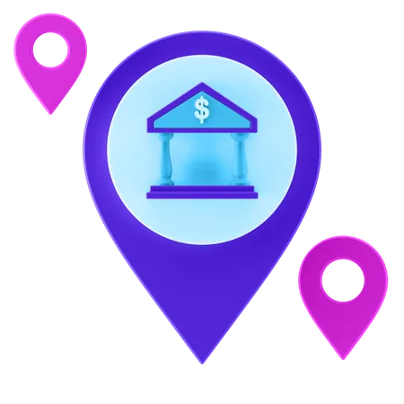 Bank Location  3D Icon