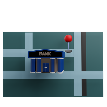 Bank Location  3D Icon