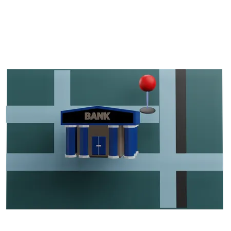 Bank Location  3D Icon