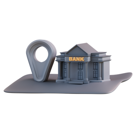 Bank Location  3D Icon