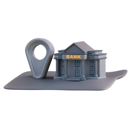 Bank Location  3D Icon