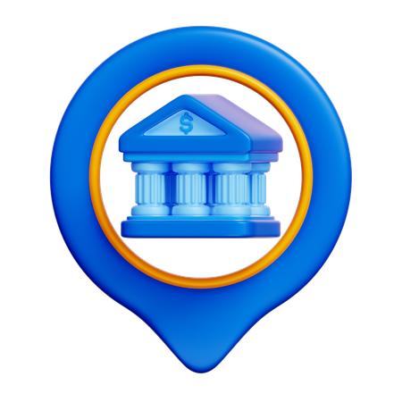 Bank Location  3D Icon
