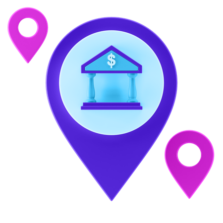 Bank Location  3D Icon
