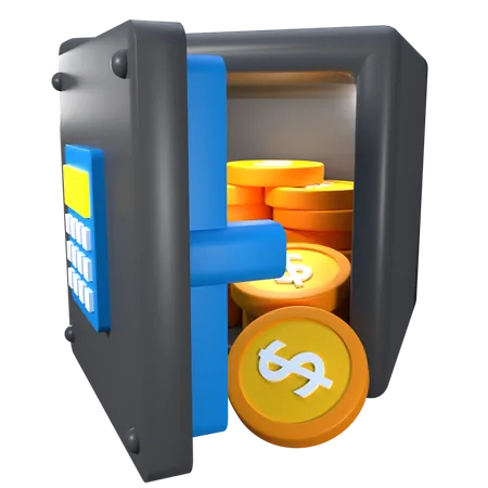 Bank Locker  3D Illustration