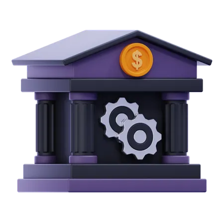 Bank Management  3D Icon