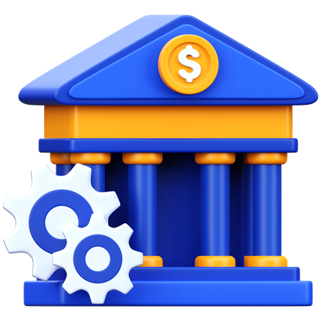 Bank Management  3D Icon