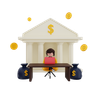 bank manager 3d illustration