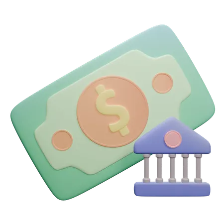 Bank Money  3D Icon