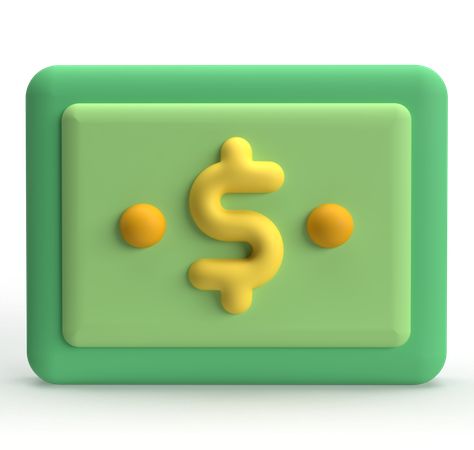 Bank Note  3D Icon