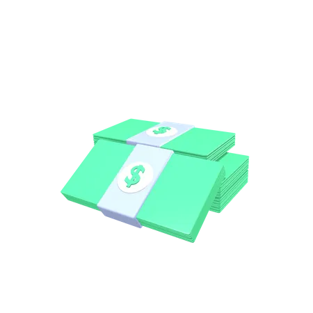 3 D Stack Of Money Object Concept 3D Illustration