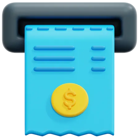 Bank Receipt  3D Icon