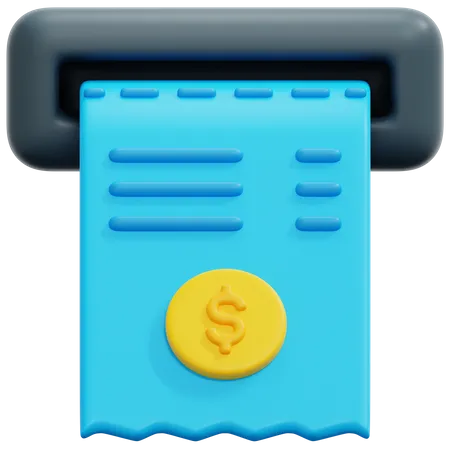 Bank Receipt 3D Icon