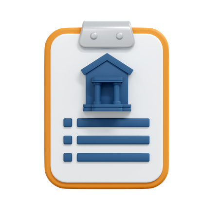 Bank Report  3D Icon