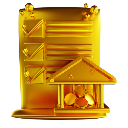 Bank Report  3D Icon