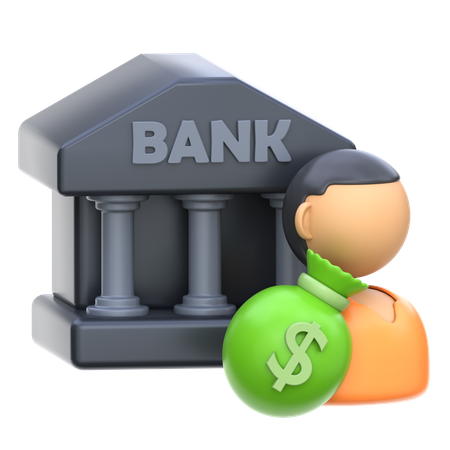 Bank Robbery  3D Icon
