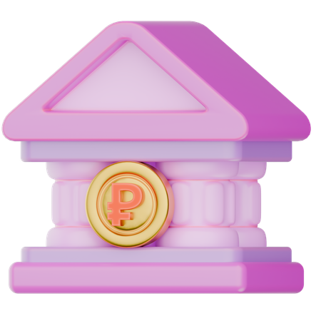 Bank Rusia  3D Icon