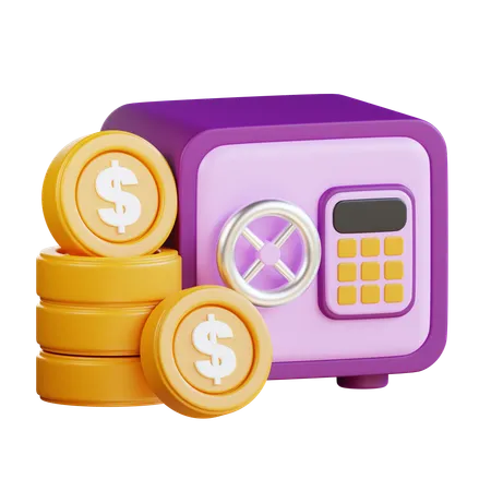 3 D Electric Safety Money Illustration 3D Icon